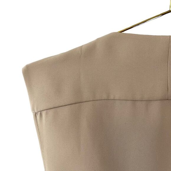 White House Black Market Beige Tie Draped Vest Size 6 - Picture 4 of 9